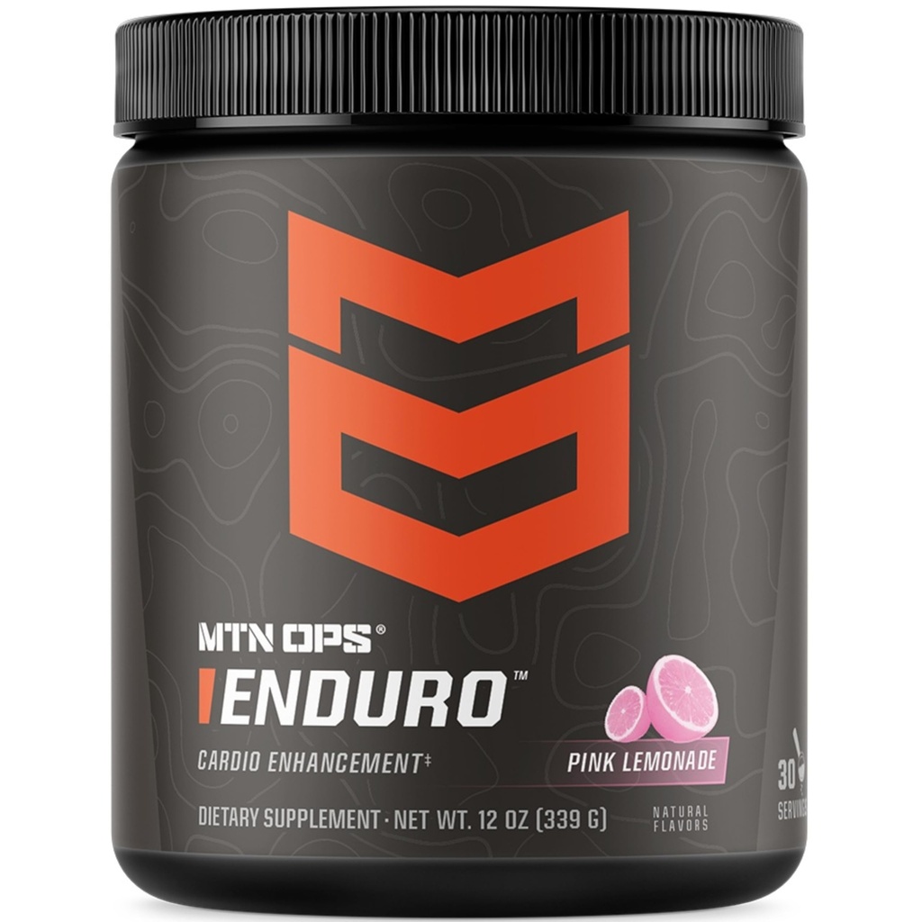 MTN OPS Enduro Oxyde Nitrique Stim Préentraînement gratuit de Magnésium Citrate, L Arginine et L Citrulline Caféine Préentraînement gratuit de 30 portions Cimonade rose