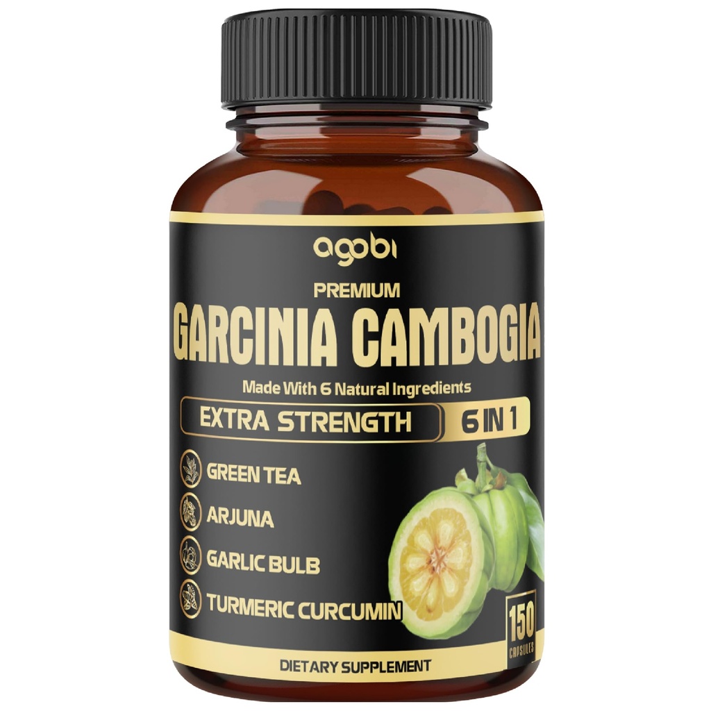 Premium Garcinia Cambogia Capsules met groene thee, Arjuna, Knoflook, Kurkuma, Zwarte peper - Body Health & Immune Support Supplement - 1 verpakking 150 capsules voor 5 maanden