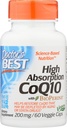 Doctor's Best High Absorption CoQ10 Vegetable Capsules, 200 mg, 60 Count
