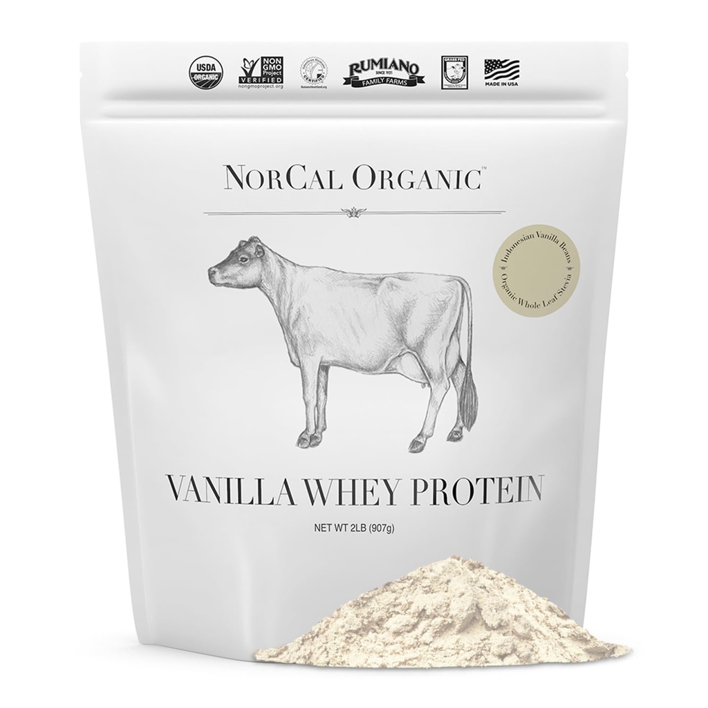 NorCal Biologische Vanille Wei Proteïne - 2lbs 