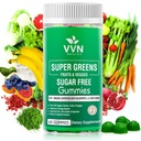 Sans sucre Fruits bio réels, Super Verts et légumes Gummies Verts, fruits et légumes nutritifs et sains pour améliorer l'immunité, la santé de la peau et l'énergie