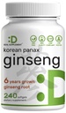 Korean Red Panax Ginseng Root Extract, 7.500mg Serving, 240 Softgels 