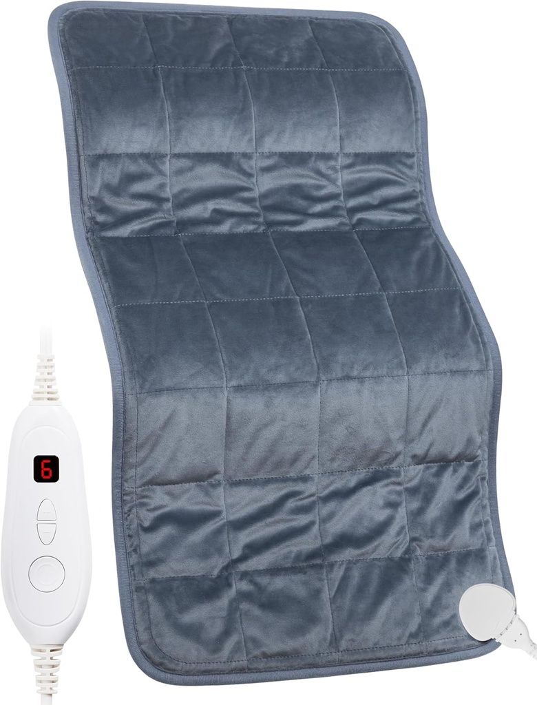 Gewogen verwarmingskussen, 17'x 33' XXXL Extra-grote elektrische warmtekussen voor rugpijnverlichting met 6 warmte-instellingen 2H Auto-afsluiten, w/4.9lbs BPA-vrije kralen voor kraampjes nek schouder armen benen Machine Wasbaar