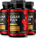 (3 Pack) Heldere Flux Pillen, Officiële ClearFlux Capsules, Natuurlijke Ondersteuning, Premium Ondersteuning voor het handhaven van stabiele niveaus en gezonde Circulatie, Natuurlijke Heldere Flux Health Review (180 Capsules)