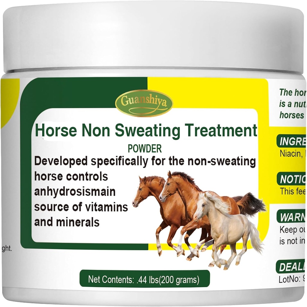 Traitement anti-sweating pour chevaux, promotion d'une régulation de la température saine pour arrêter la sueur, AC, Old, Mare, Gelding, Anhidrose, une journée chaude d'été