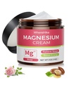 Natuurlijke Topische Magnesium Cream voor Slaap,Nachttijd Magnesium Lotion voor Pijn en Been Krampen,Muscle Relaxation,Calm,Deep Hydration for Skin Care.(Rose-1)