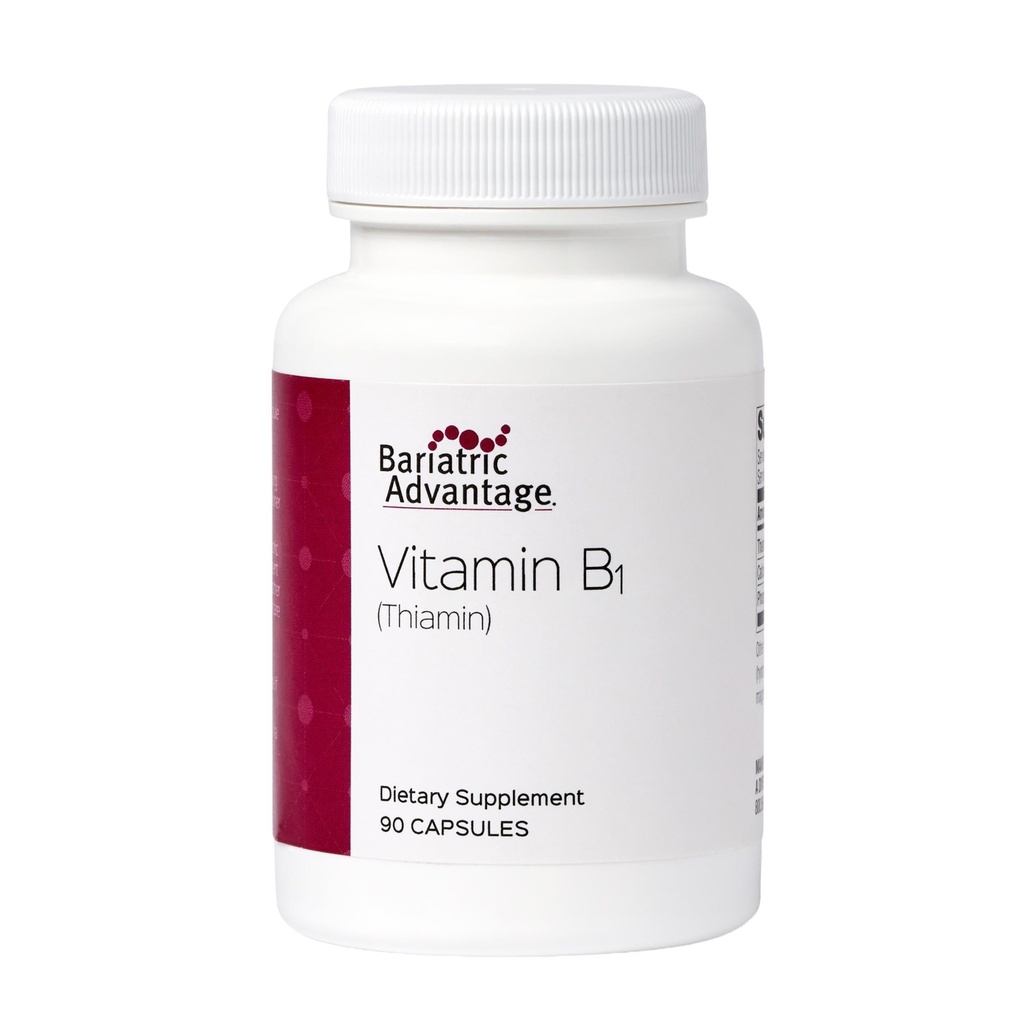 Bariatrische Voordeel Vitamine B1 Thiamine - 100 mg Thiamine Mononitraat - Easy Digest - Ontworpen voor patiënten met bariatrische aandoeningen - Ondersteunt de energieproductie* - 90 Tel.