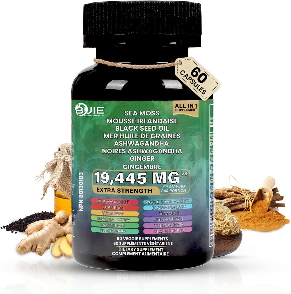 Sea Moss Capsules (Ginger) 60 Capsules 