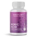 Seroflora Boorzuur Vaginale Sorbiditories - Promoot Vaginale pH-balans en Odor Control met USP Medical Grade Fine Powder, Easy Solution, Made in USA -600 mg 60 Tel.