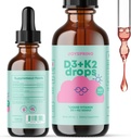 JoySpring vitamine D druppels voor peuters om groei, bot, en Immune Health te ondersteunen, Kids Zink Supplementen - Vlierbes met zink vloeibare en dagelijkse complexe B vitamines met vitamine B2, B6, B12 en B5