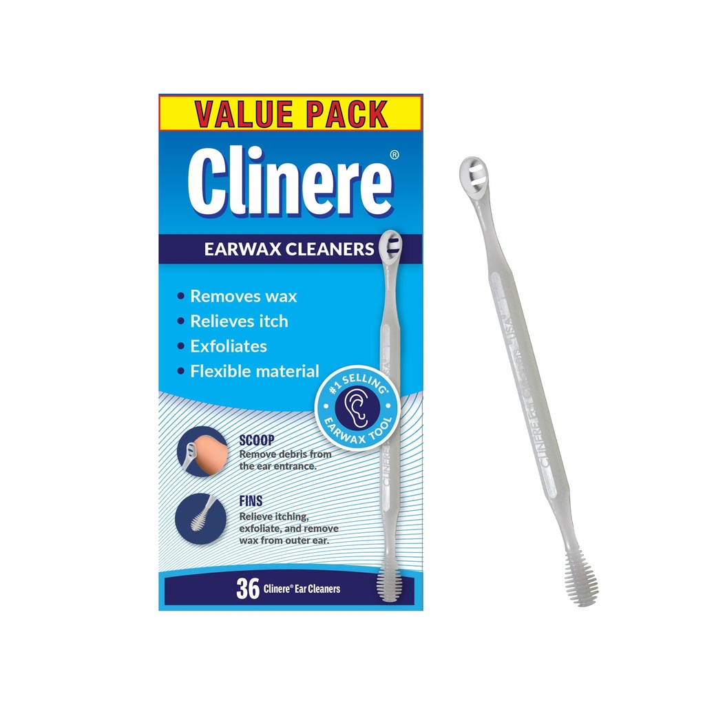 Clinere oorreinigers, Voorzichtig kanaal schoonmaken en oor Wax Removal Tool, Itch Relief, Exfoliates, 36 Tellen