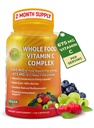 Whole Food Vitamin C Complex - 1450mg Biologische Bessen - 675 mg Vitamine C per Serving, High-Potency Antioxidant & Immune Support with Acerola, Amla and Natural Bioflavonoids - Vegan, Non-GMO, 120 Count