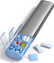 Vaydeer 7 dagen Weekly Pillen Organisator (Support 2 keer per dag), Metal Travel Pillen Case, Grote Capaciteit Daily Cute Pillen Box voor Supplementen, Pillen, Vitaminen en Medicatie (Gray)