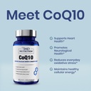 1MD Nutrition CoQ10 - voor Heart Health & Cellular Energy Production - Health Supplement for Men & Women - Coenzyme Q10 Softgel - 60 Days (2-pack)
