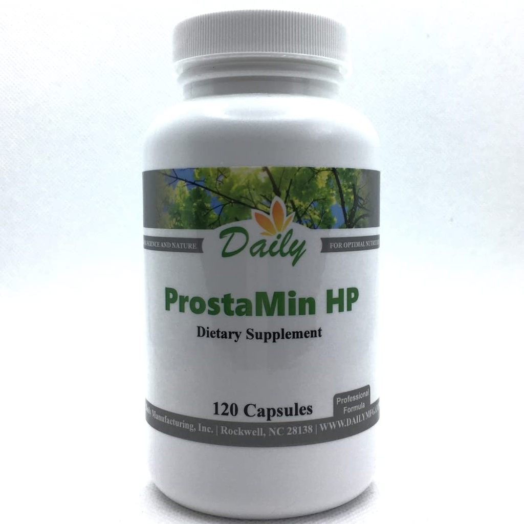 Fabrication quotidienne ProstaMin HPTM (Beta Sitostérol, Pygeum, Champignon Reishi, Extrait d'ail, Curcumine (de Tumeric) et Zinc)