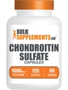 BulkSupplements.com Capsules de sulfate de chondroitine - Supplément nutritionnel, sulfate de chondroitine 1000 mg - Sans gluten, 2 capsules par portion, 120 Nombre (paquet de 1)