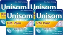 Unisom P.M. Douleur pendant la nuit Aide au sommeil + soulagement de la douleur, acétaminophène et diphénhydramine HCI, 30 Caplets, 50mg (paquet de 4)