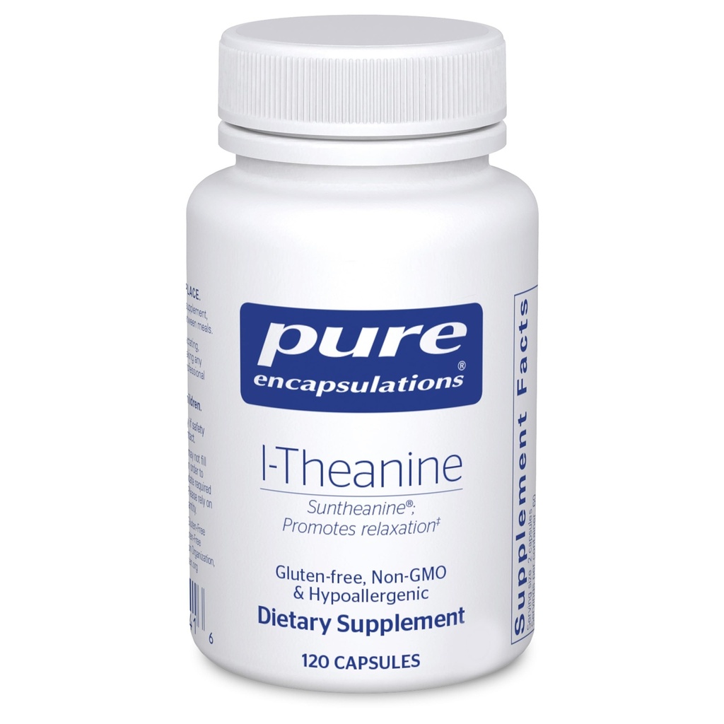 Pure Encapsulations L-Theanine - Aminozuursupplement ter ondersteuning van ontspanning, stress en zenuwstelsel - 120 capsules