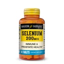 Mason Natural Selenium 200 mcg - Antioxidant Supplement voor Immune Support & Prostate Health, Essential Trace Mineral, 60 tabletten