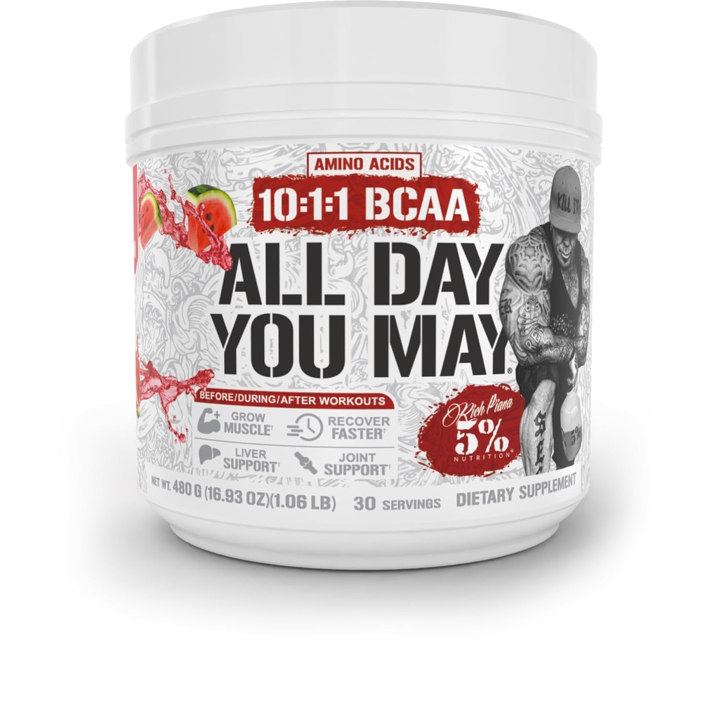 5% Voeding Rijke Piana AllDayYouMay BCAA Powder 