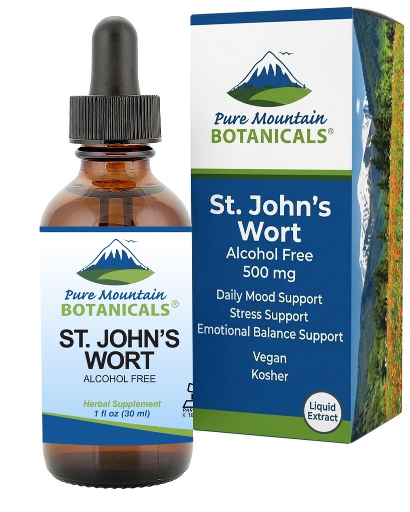 Pure Mountain Botanicals St Johns Wort Tinctuur Kosher Liquid St. John