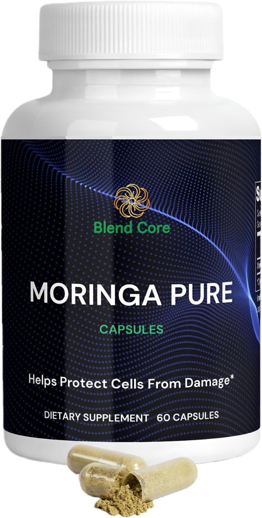 Moringa Antioxidant Capsules - Natural Moringa Oleifera - 800 MG Energie, Metabolisme, & Immune Support.