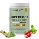 Superfood Reds & Greens Powder - 11,64 oz, Prebiotica & Probiotica voor de spijsvertering gezondheid, Super Greens Powder met Ashwagandha voor Gut Health, Immuniteit, Antioxidanten, Vegan, Non-GMO