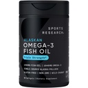 Sportonderzoek Triple Strength Omega 3 Visolie - Burpless Fish Oil Supplement w/EPA & DHA Vetzuren van single-Source Wild Alaska Pollock - 1250 mg, 90 ct