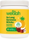 Wellah So Long Soreness BCAA Powder (Pina Colada Flavored) 30 Servers - met Hydration Complex
