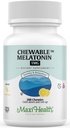 Maxi Health Chewable Melatonin, Kosher Lemon Flavor, Melatonin pour adultes et enfants, Aide naturelle pour adultes et enfants, Melatonin Chewables Alternative à Melatonin Gummies Kids Dose, (200 comte)