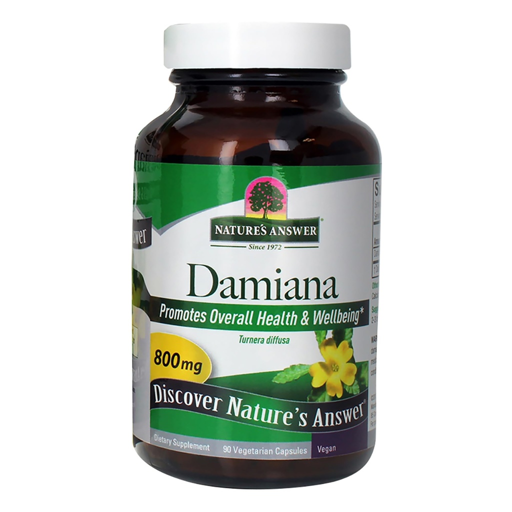 Réponse de la nature Damiana, 90 gélules végétariennes (400 mg par gélule)