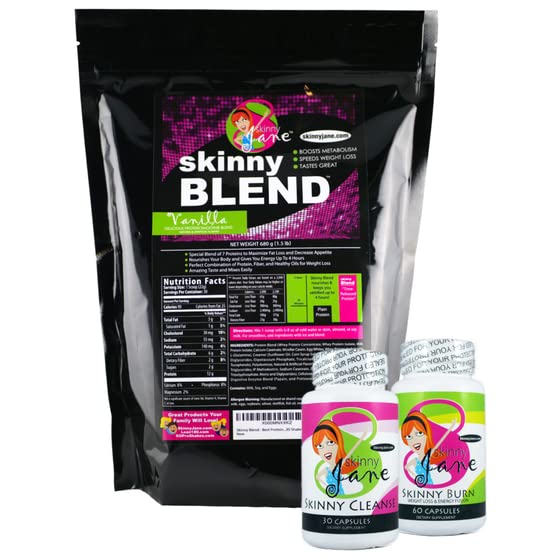 Beste gewichtsverlies Kit, Quick Slim Kit, Diet Kit, Beste Proef Proteïne Shakes voor Vrouwen, Apetite Suppressant Fat Burner Diet Pillen, Reiniging en Detox, Snel gewichtsverlies, Skinny Jane - Vanille