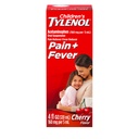 Tylenol médicament de suspension buvable liquide pour enfants, acétaminophène analgésique et réducteur de fièvre, aspirine, Ibuprofène et sans alcool, cerise, 4 Fl. Oz