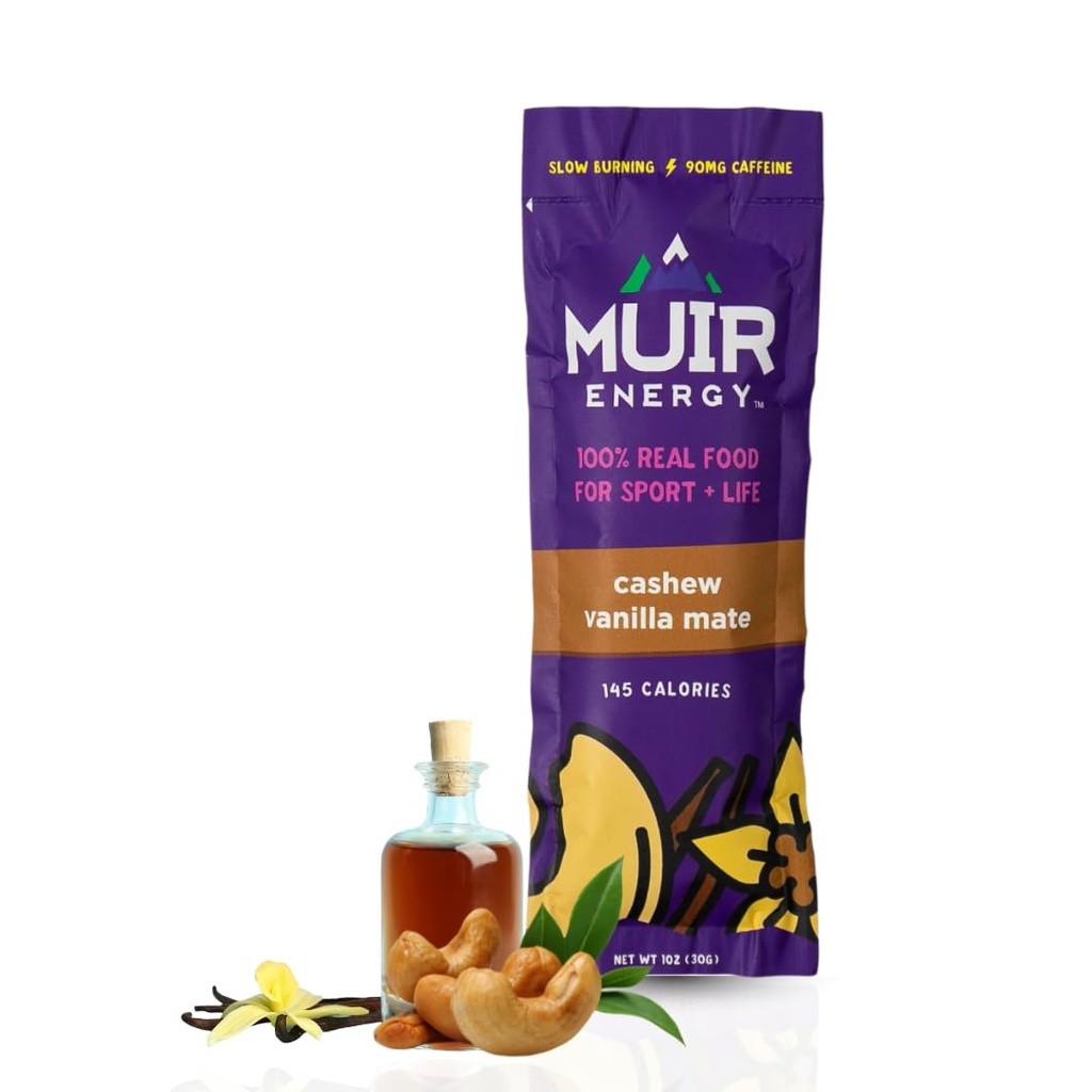 MUIR Cashew Vanilla Mate Real Food Energy Gel - 10 Tellen 