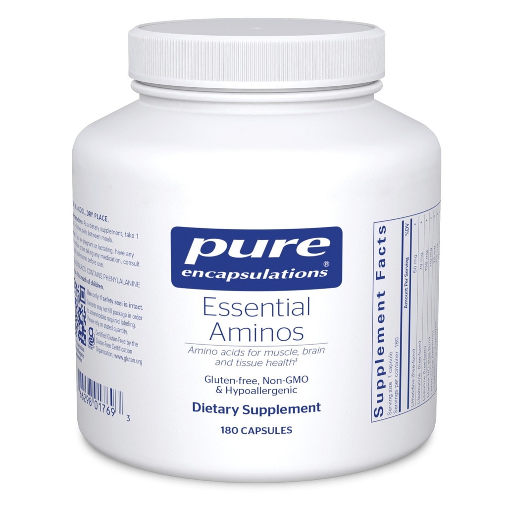 Pure Encapsulations Essential Amino Acids - Muscle Recovery Support & Health* - with Leucine, Threonine & Tryptofan - 180 Capsules
