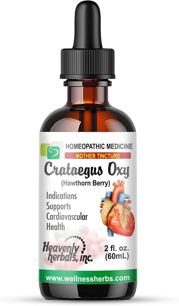 Crataegus Oxyacantha Q - Teinture Mère – Extrait de Berry Hawthorn - Soutient la santé cardiovasculaire et la circulation sanguine – Fabriqué aux États-Unis – 2 fl. Oz – Médecine homéopathique