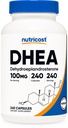 Nutricost DHEA 100mg, 240 Capsules - Glutenvrij, Sojavrij, Non-GMO, Supplement