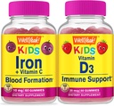 Eh bien oui Fer + Vitamine C Enfants + Vitamine D3 Enfants, Gommies Bundle - Grande dégustation, supplément de vitamine, sans gluten, sans OGM, gommy à croquer