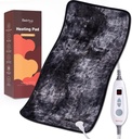 Bearhug XXL elektrisch verwarmd pad 17'x33' dubbelzijdige faux fur verwarmingskussen, 6 warmteniveaus, 2-uurs auto-off, vochtige en droge warmtetherapie voor rugpijnverlichting, machine wasbaar, ETL gecertificeerd - geschenkdoos