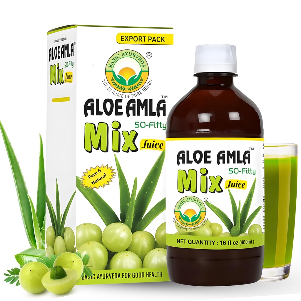 Basic Ayurveda Gooseberry + Aloe Vera Juice 