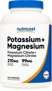 Nutricost Kalium (99 mg) Magnesium (210 mg) Citraten, 240 capsules - Non-GMO, Glutenvrij