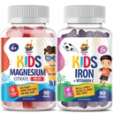 SUNNY SAM Gommies de Fer pour Enfants & Gommies de Magnésium pour Enfants & Adultes - 500mg - Chews de Magnésium Calme - Supplément de Citrate de Magnésium pour Support Mood & Muscle