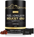 Himalaya Shilajit Gummies: Gold Grade Shilajit Rijk met Ashwagandha Fulvic Acid & 85+ Trace Minerals - No Added Sugar - Individually Wrapped - for Men & Women - 60 Gummy