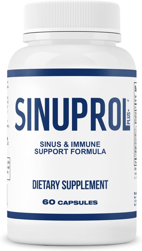 Mizzle SinuProl Supplément de soutien nasal et immunitaire avec Quercetin avec Bromelain, option idéale pour les personnes qui s'en remettent au sinus naturel, au sinus rinçage ou à l'antihistamine naturelle, 60 capsules
