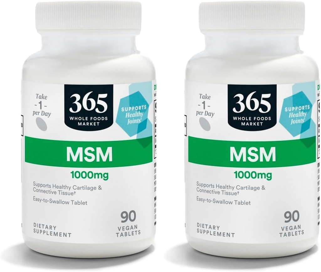 365 door Whole Foods Market, MSM 1000Mg, 90 tabletten (verpakking van 2)