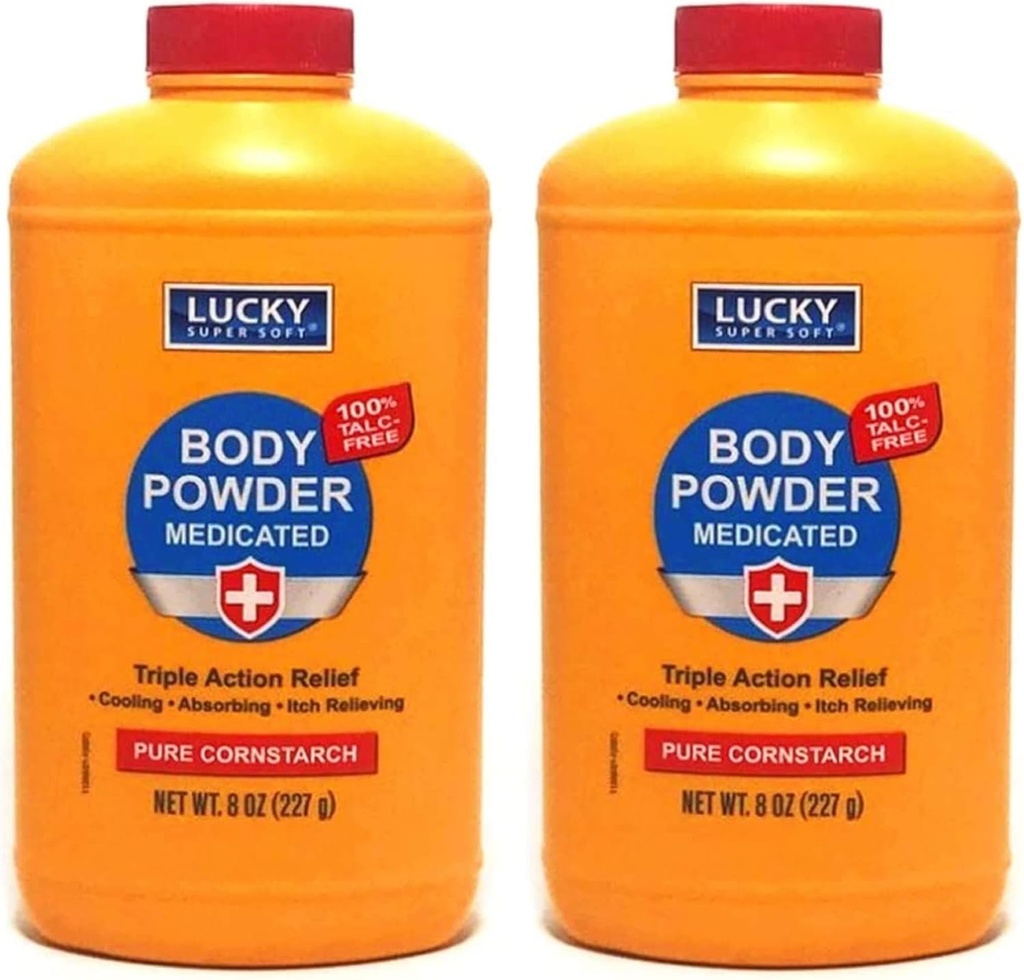2 pc Body Powder Gemedicineerd 8 oz 