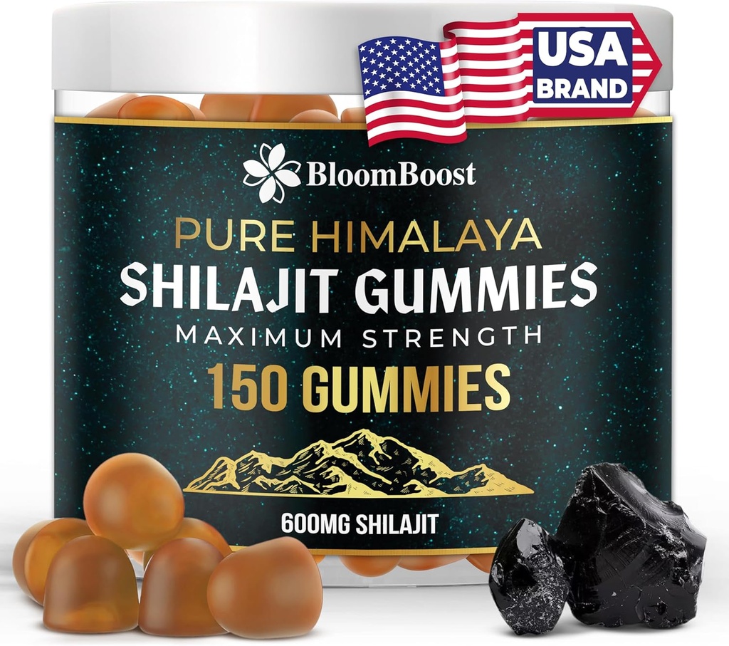 Shilajit for Men and Women - Shilajit Gummies - Shilajit Pure Himalayan 600mg Shilajit, 150 Gummies (75 Servings)