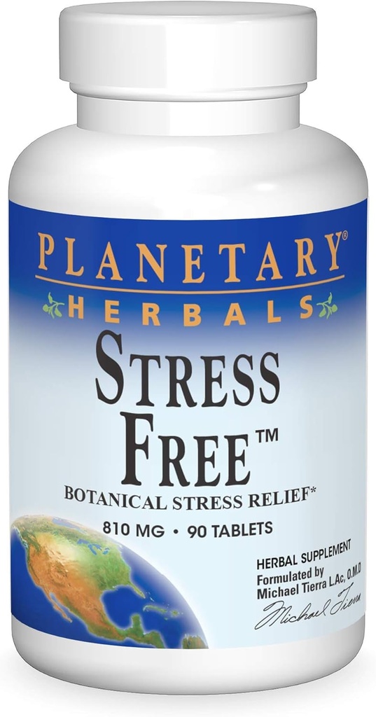Planetaire kruiden Stress Free Calm Formula Tablets, 810 mg, 90 Tellen