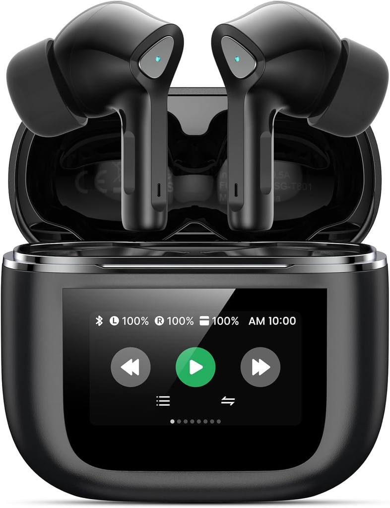 Draadloze oordopjes Bluetooth 5.3 Hoofdtelefoons 50H Playtime Deep Bass Stereo oor Buds met Mic IPX7 Waterdicht Comfort Lichtgewicht in oortelefoons voor pad Android / iOS telefoons Cadeaus voor vrouwen Mannen