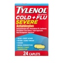 Tylenol Cold + Grippe Médicaments sévères Caplets pour la fièvre, la douleur, la toux et la congestion, 24 ct.